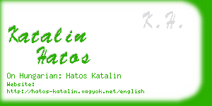 katalin hatos business card